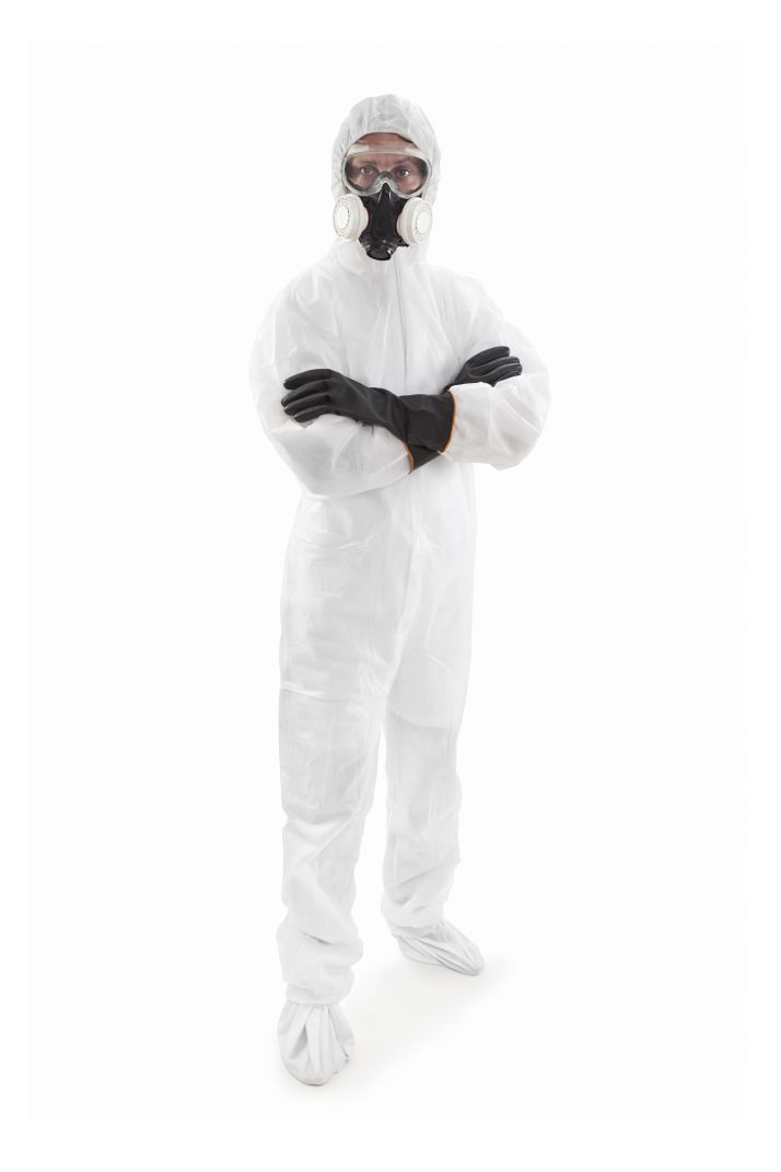 mold removal contractor in full gear